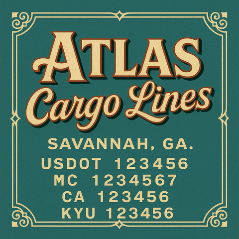 Custom Truck Door Decal Sticker Lettering with Trucking Name or Company Name, City & State, US DOT, MC, CA, KYU, GVW, VIN Sign (Set of 2)