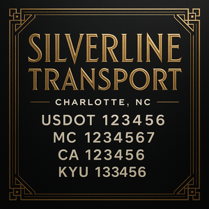 Custom Truck Door Decal Sticker Lettering with Trucking Name or Company Name, City & State, US DOT, MC, CA, KYU, GVW, VIN Sign (Set of 2)