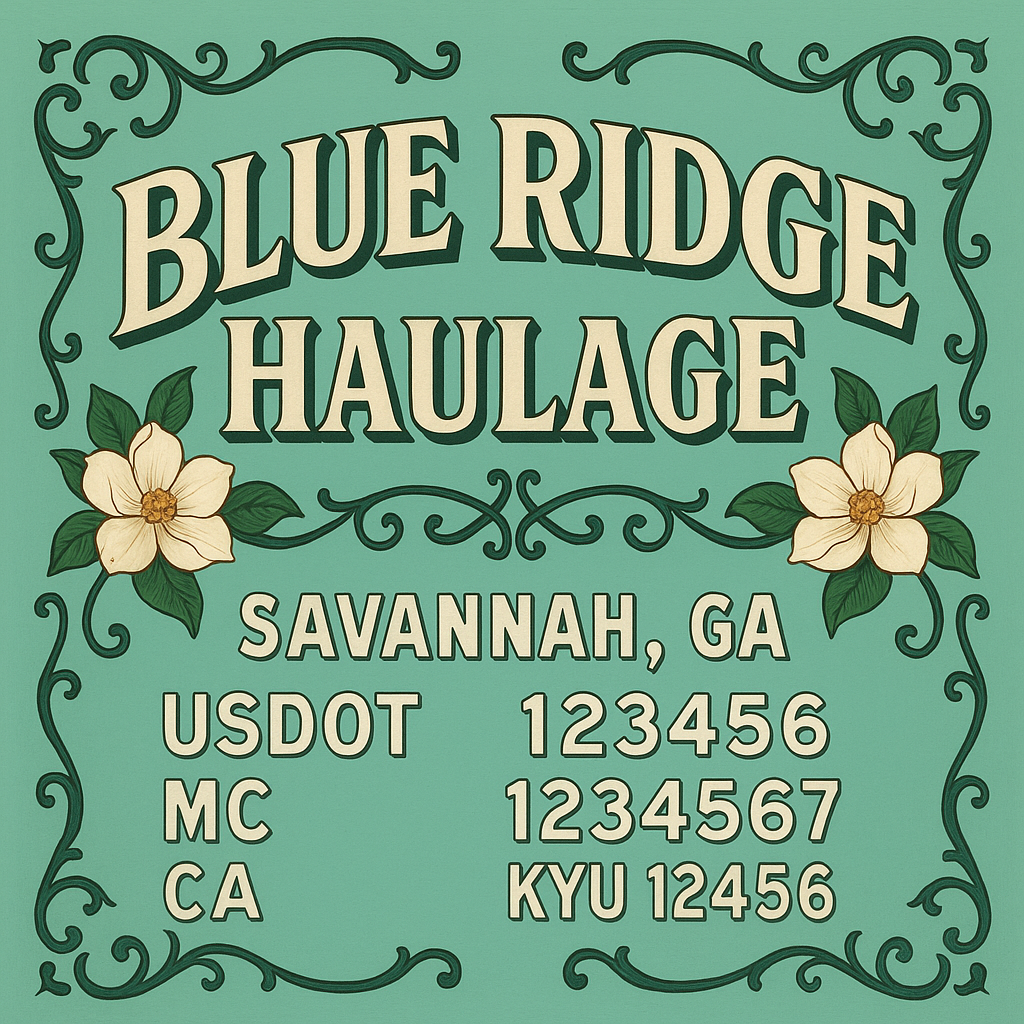 Custom Truck Door Decal Sticker Lettering with Trucking Name or Company Name, City & State, US DOT, MC, CA, KYU, GVW, VIN Sign (Set of 2)