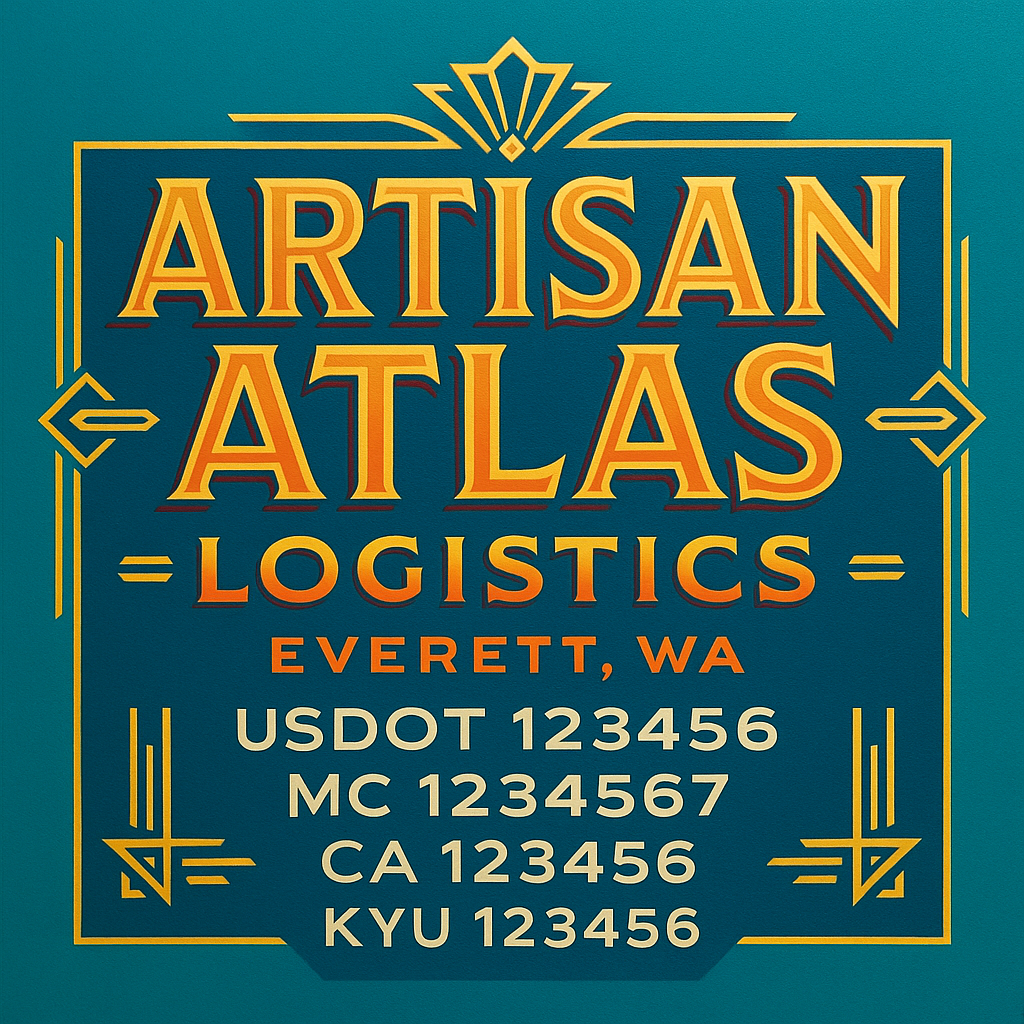 Custom Truck Door Decal Sticker Lettering with Trucking Name or Company Name, City & State, US DOT, MC, CA, KYU, GVW, VIN Sign (Set of 2)