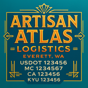 Custom Truck Door Decal Sticker Lettering with Trucking Name or Company Name, City & State, US DOT, MC, CA, KYU, GVW, VIN Sign (Set of 2)