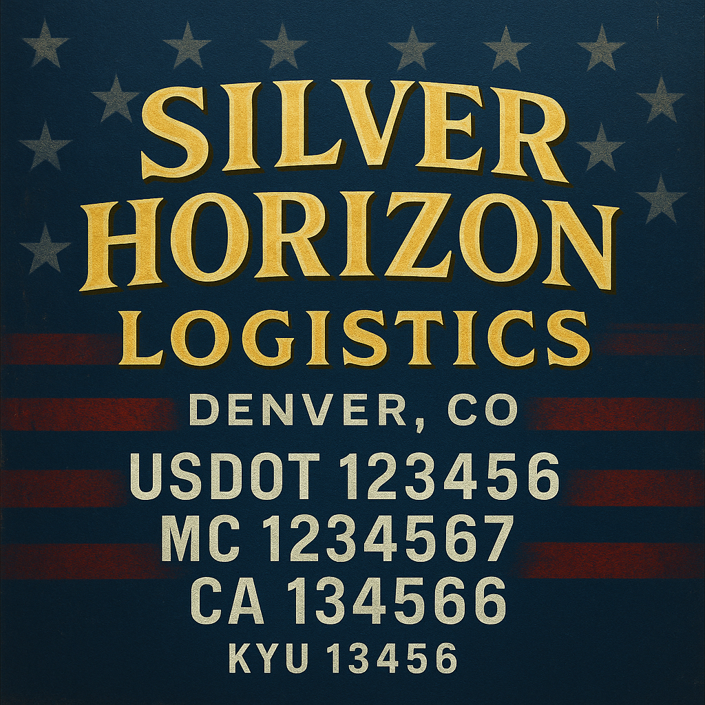 Custom Truck Door Decal Sticker Lettering with Trucking Name or Company Name, City & State, US DOT, MC, CA, KYU, GVW, VIN Sign (Set of 2)