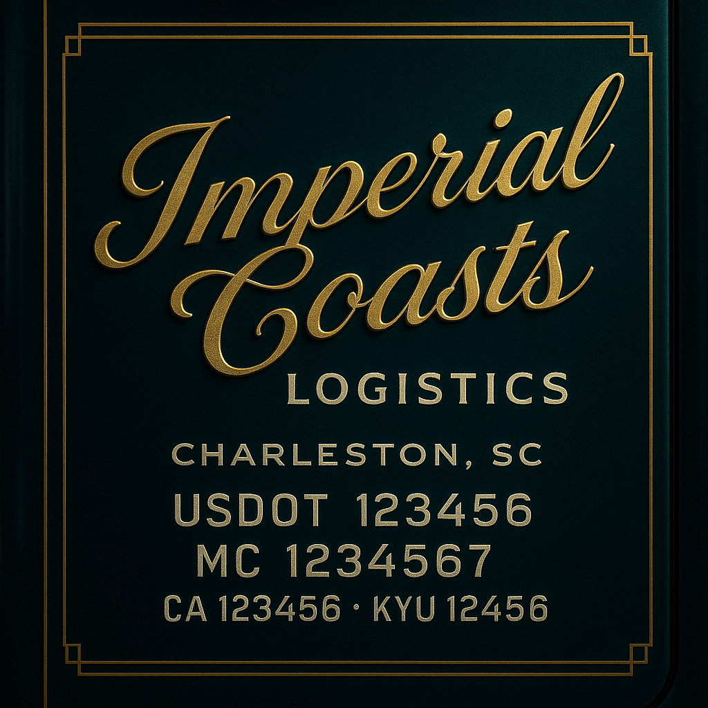 Custom Truck Door Decal Sticker Lettering with Trucking Name or Company Name, City & State, US DOT, MC, CA, KYU, GVW, VIN Sign (Set of 2)