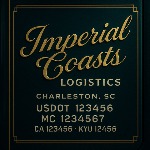 Custom Truck Door Decal Sticker Lettering with Trucking Name or Company Name, City & State, US DOT, MC, CA, KYU, GVW, VIN Sign (Set of 2)