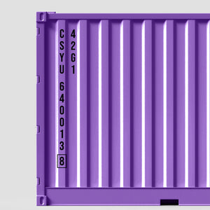 shipping container vertical number decal