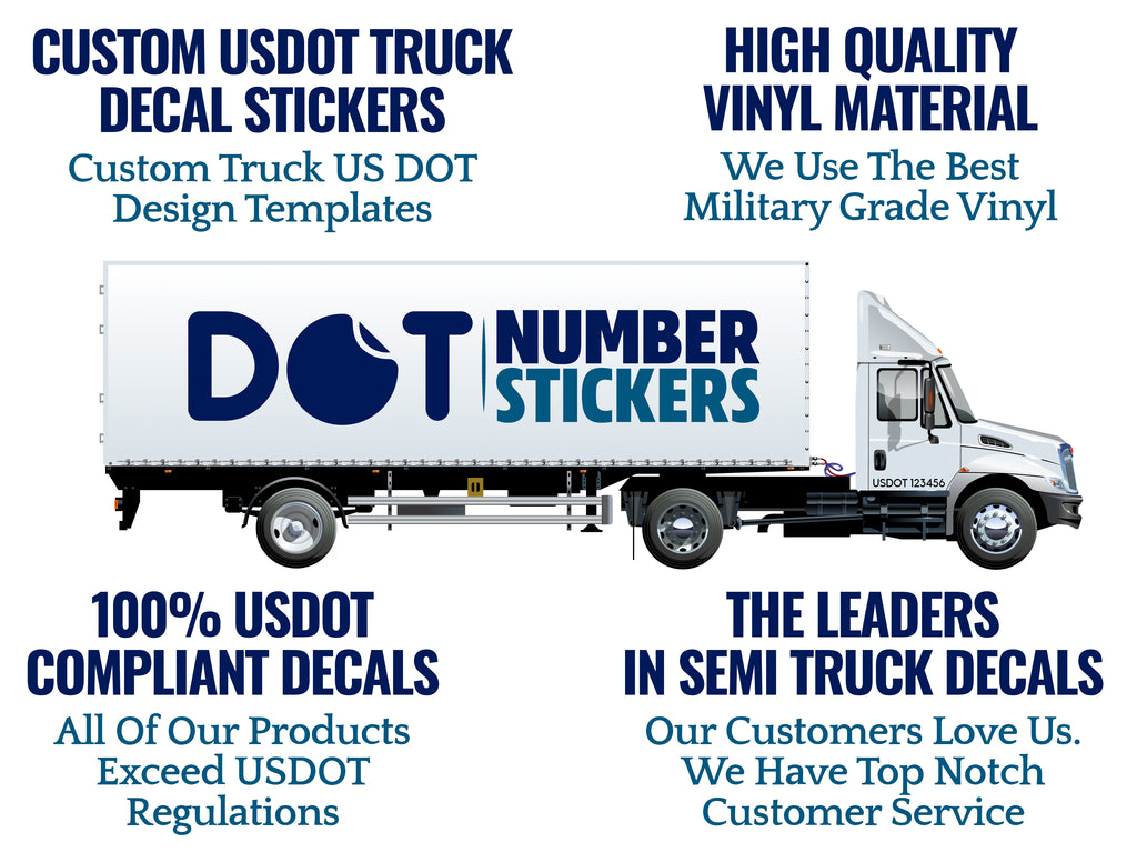 usdot number sticker decal lettering semi trucks