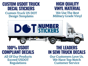 usdot number sticker decal lettering semi trucks