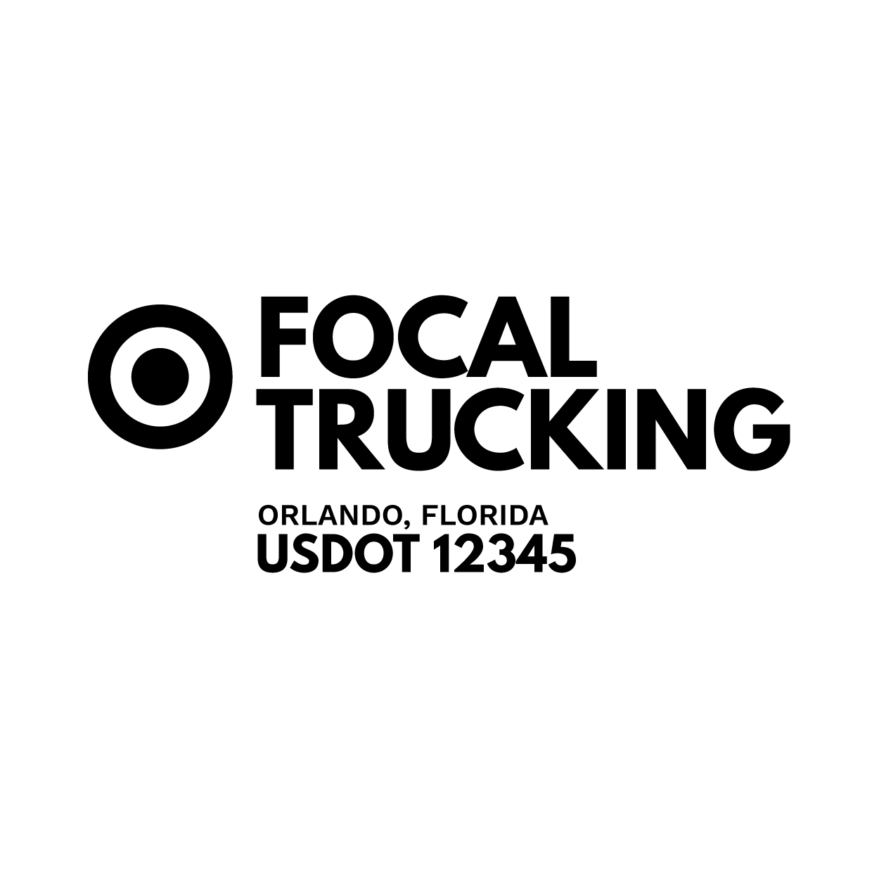 Truck door decal with USDOT 