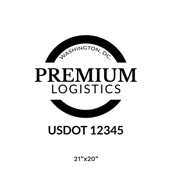 Business Name Truck Door Decal with USDOT Sticker Lettering