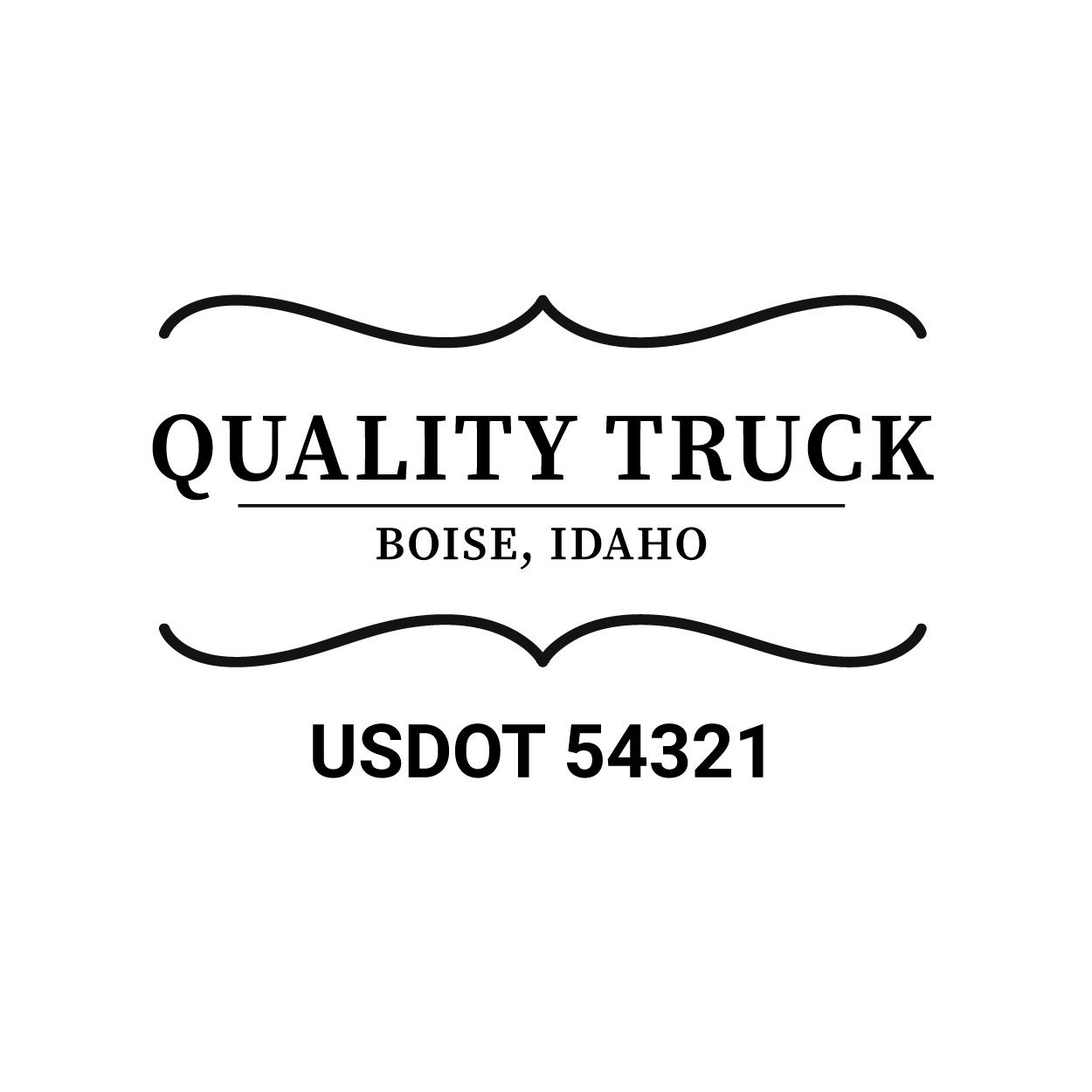 Truck door decal with USDOT 