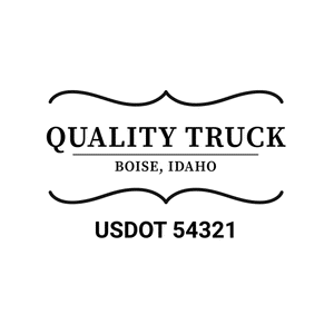 Truck door decal with USDOT 