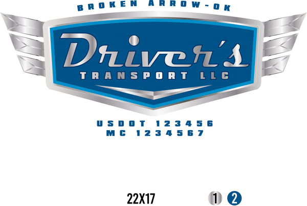 Company Name Truck Door Decal with USDOT & MC (set of 2)