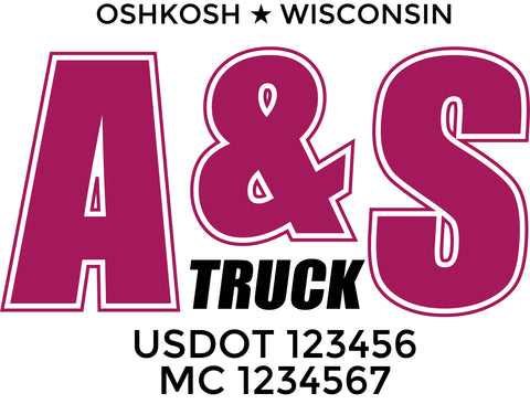  Truck Door Decal with USDOT & MC