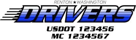  Truck Door Decal with USDOT & MC