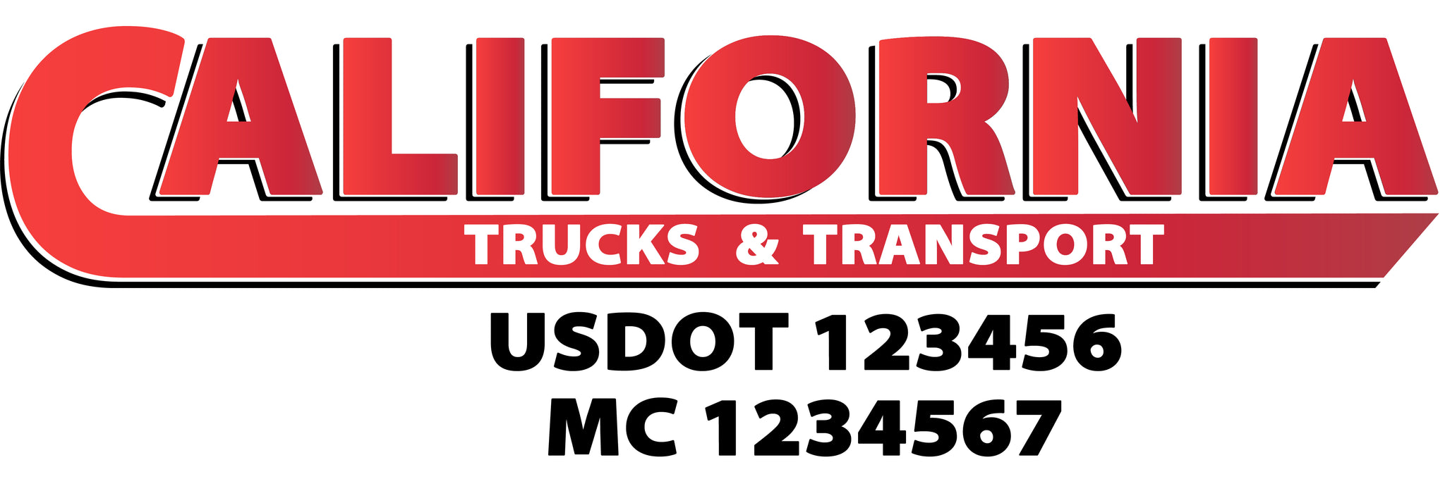  Truck Door Decal with USDOT & MC