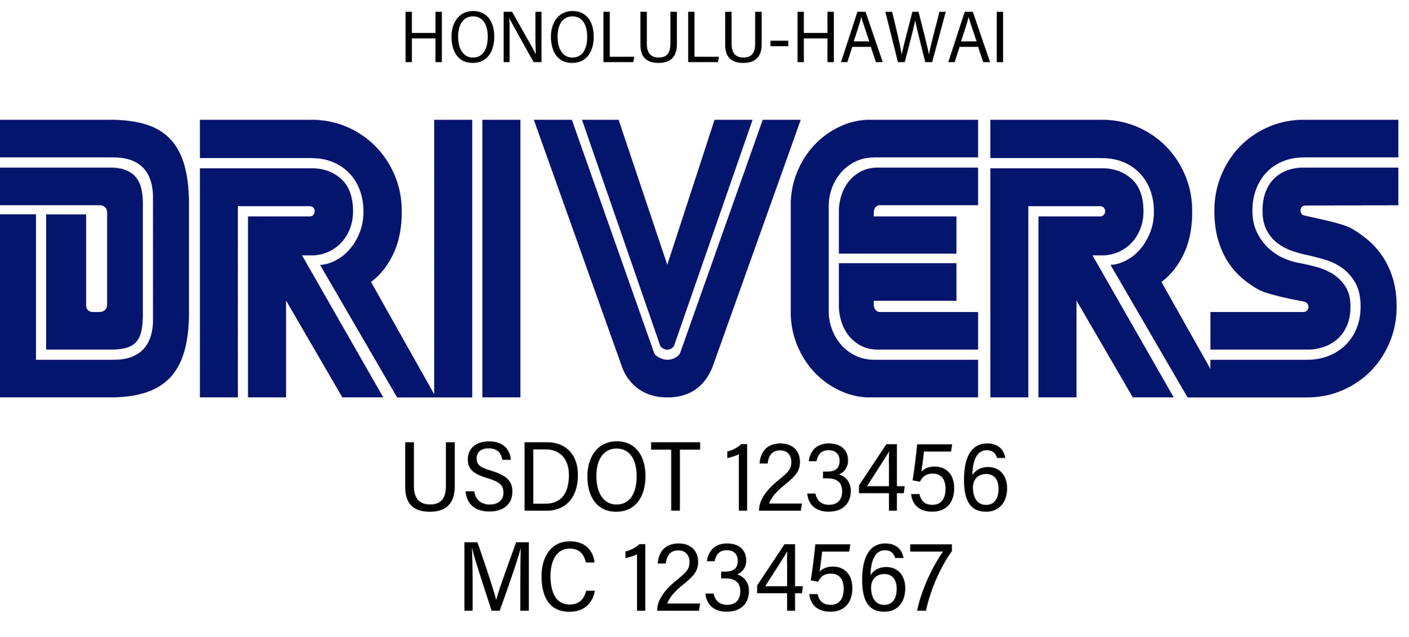  Truck Door Decal with USDOT & MC