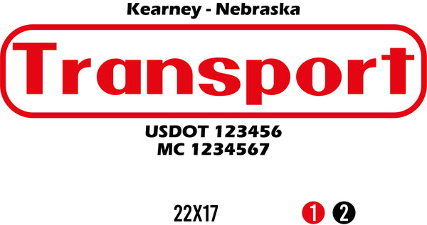 Company Name Truck Door Decal with USDOT & MC (set of 2)