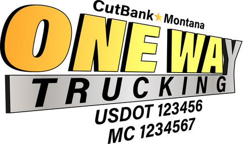  Truck Door Decal with USDOT & MC