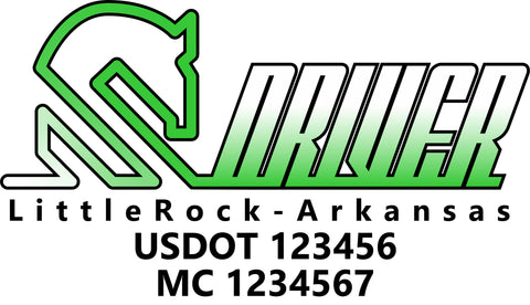  Truck Door Decal with USDOT & MC