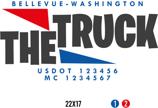 Company Name Truck Door Decal with USDOT & MC (set of 2)