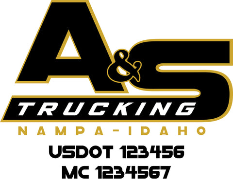  Truck Door Decal with USDOT & MC
