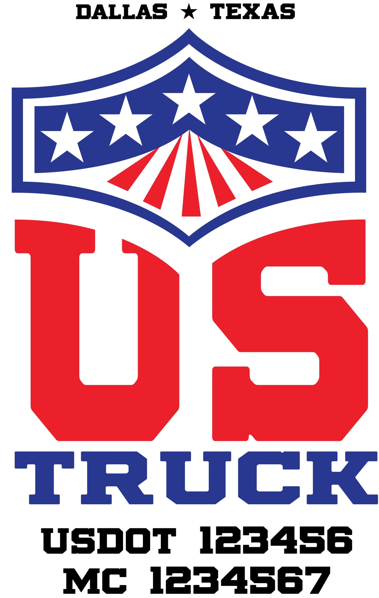  Truck Door Decal with USDOT & MC