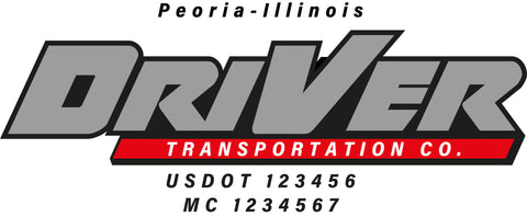  Truck Door Decal with USDOT & MC