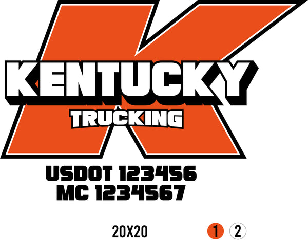 Company Name Truck Door Decal with USDOT & MC (set of 2)