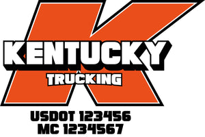 Truck Door Decal with USDOT & MC