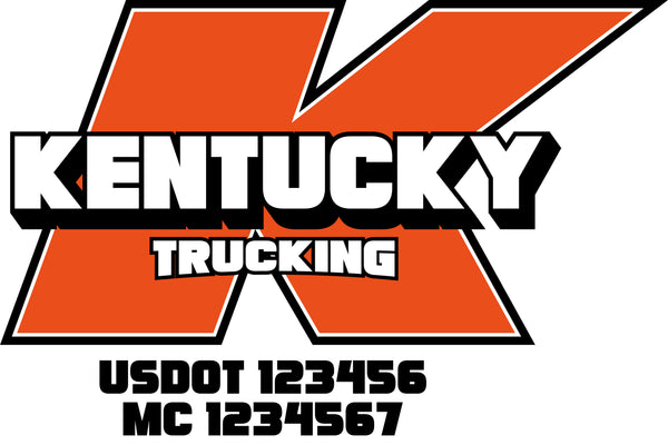  Truck Door Decal with USDOT & MC