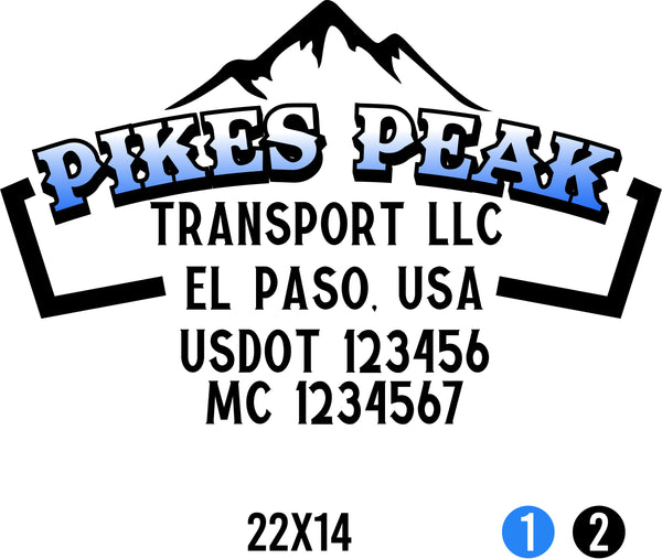 Company Name Truck Door Decal with USDOT & MC (set of 2)