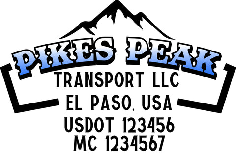  Truck Door Decal with USDOT & MC