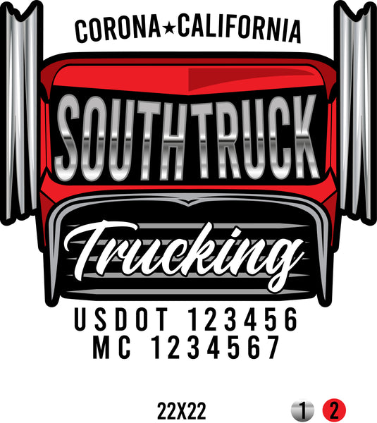 Company Name Truck Door Decal with USDOT & MC (set of 2)