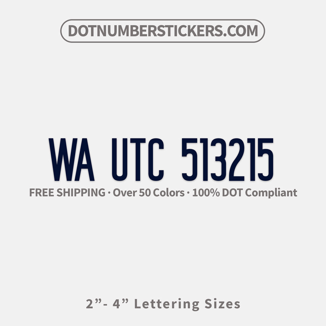 wa utc number decal sticker