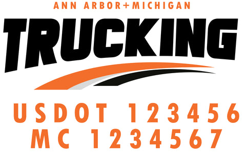  Truck Door Decal with USDOT & MC