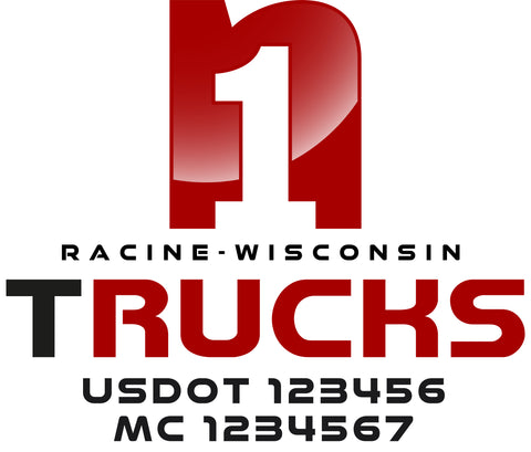  Truck Door Decal with USDOT & MC