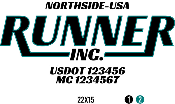 Company Name Truck Door Decal with USDOT & MC (set of 2)