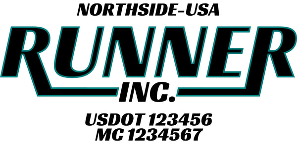  Truck Door Decal with USDOT & MC
