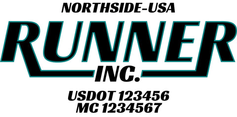  Truck Door Decal with USDOT & MC