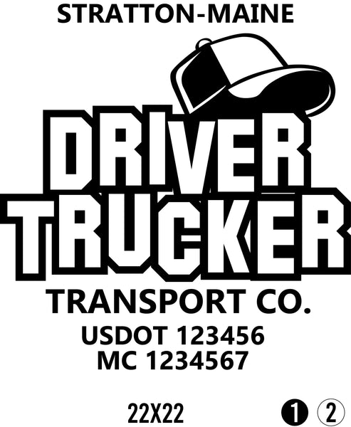 Company Name Truck Door Decal with USDOT & MC (set of 2)