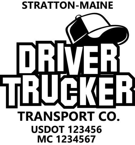  Truck Door Decal with USDOT & MC
