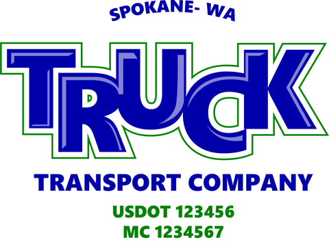  Truck Door Decal with USDOT & MC