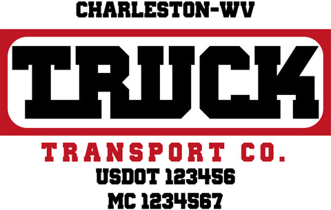  Truck Door Decal with USDOT & MC