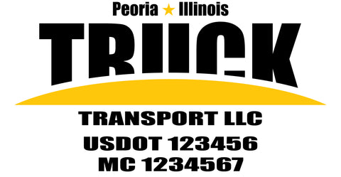  Truck Door Decal with USDOT & MC