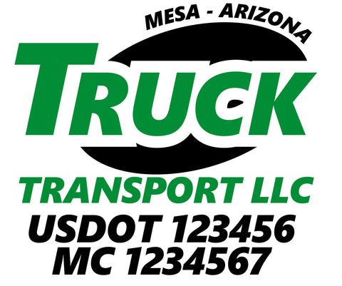  Truck Door Decal with USDOT & MC