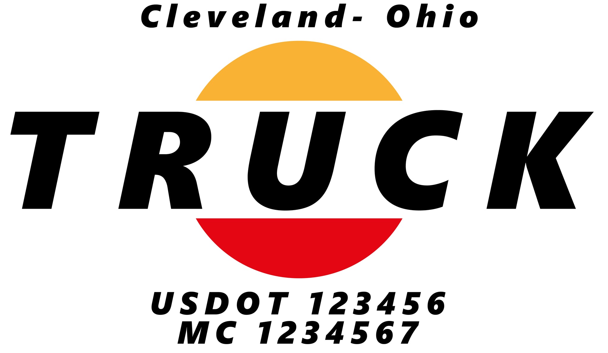  Truck Door Decal with USDOT & MC