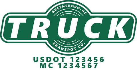  Truck Door Decal with USDOT & MC