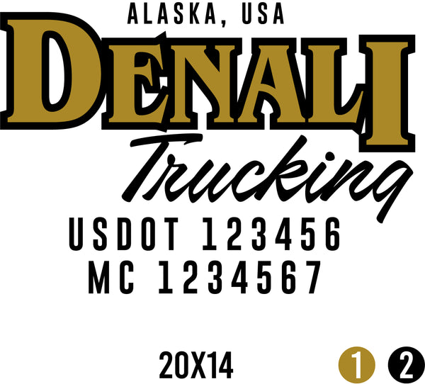 Company Name Truck Door Decal with USDOT & MC (set of 2)