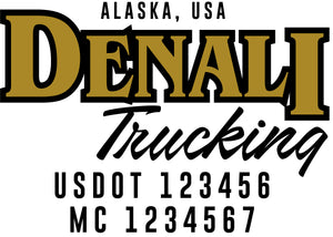  Truck Door Decal with USDOT & MC