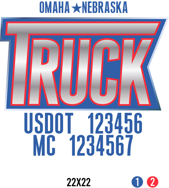 Company Name Truck Door Decal with USDOT & MC (set of 2)